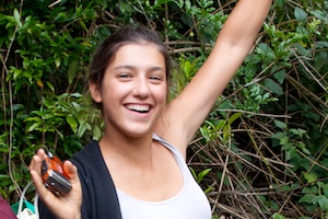 Alberta - another inspirational young wwoofer at Nightfall at the moment